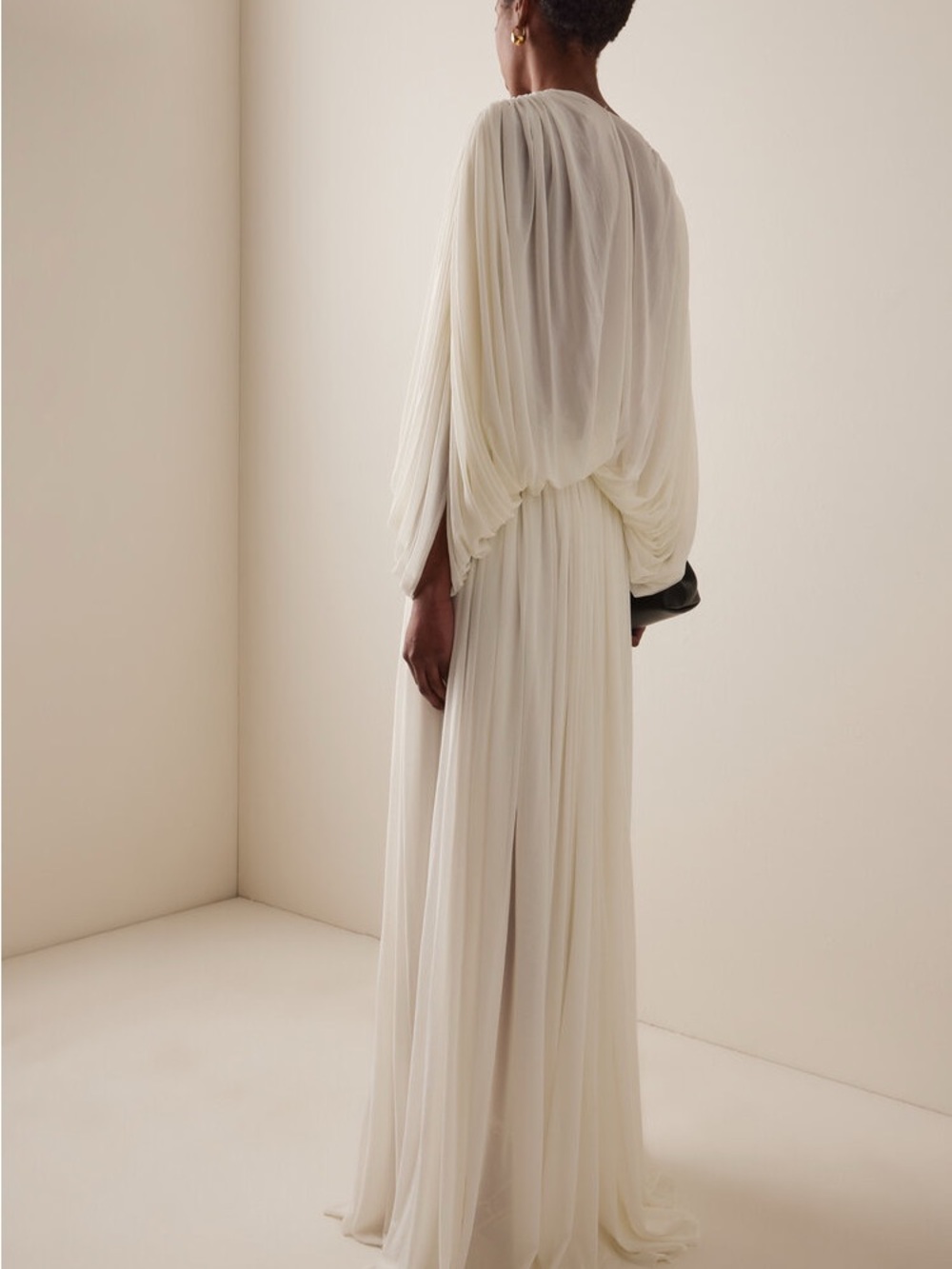 DEME white Draped V-Neck Maxi Dress Rori NWOT - Picture 2 of 7